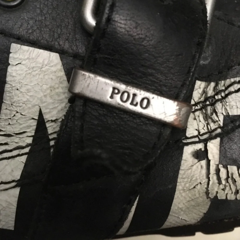 Men’s POLO RALPH LAUREN Size 10 D RANGER HI TECH ALPINE BLACK LEATHER BOOTS